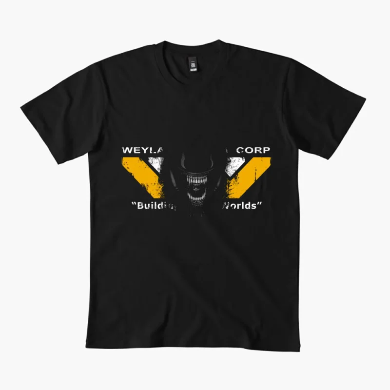 

80s Retro Sic fi Alien Gift T Shirt Weyland Yutani Lv 426 Xenomorph Graphic Clothes 0312 100% cotton print All size tops S-6XL