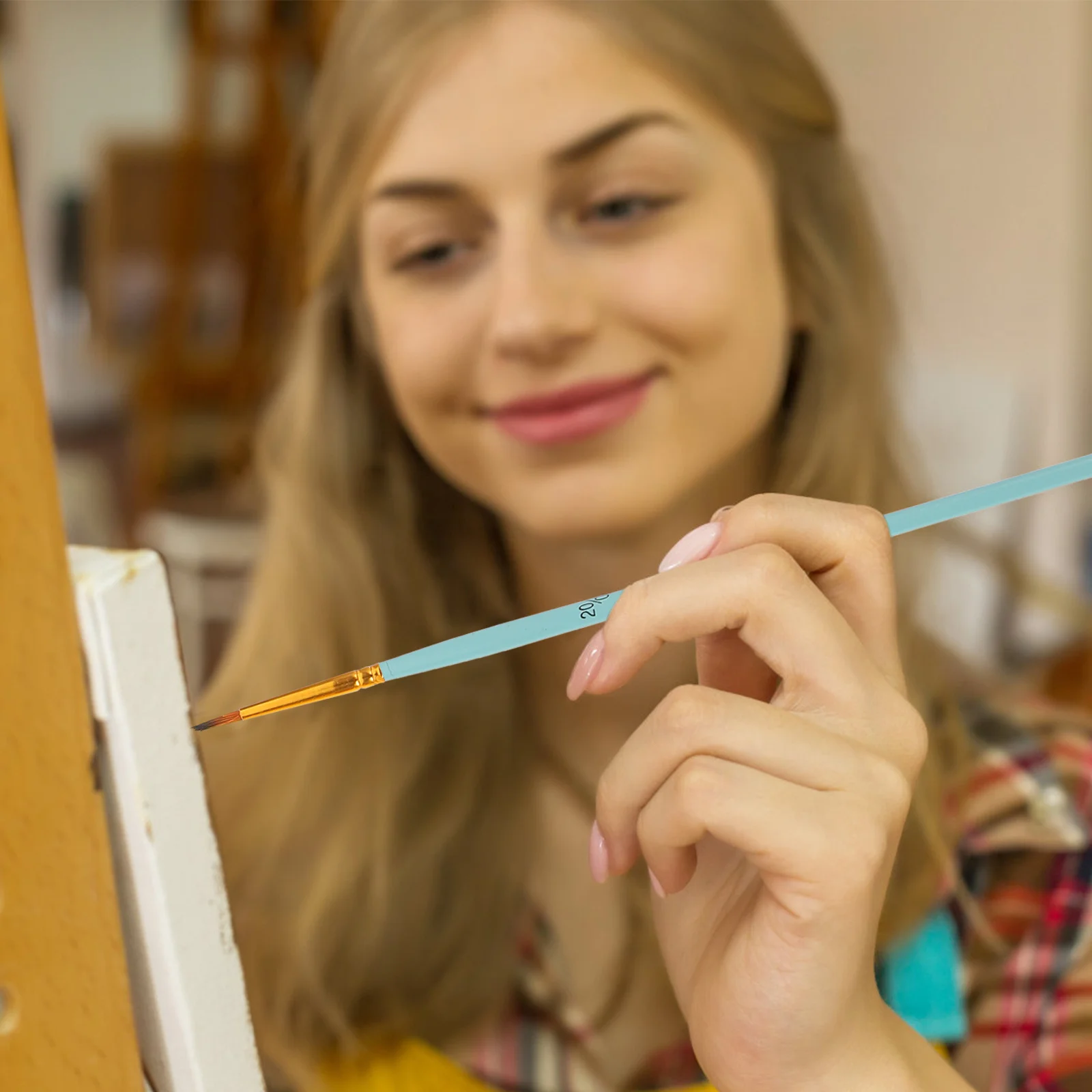 

10Pcs Painting Brush Set Nylon Hair Watercolor Acrylic Oil Painting Supplies for Students Artists Water Color Paint Brush