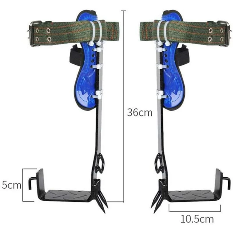 6-In-1 ต้นไม้ปีนเขา SPIKE ชุดปีนเขาเล็บปรับความปลอดภัยเข็มขัด Lanyard 2 เกียร์ต้นไม้ปีนเขา Spikes Camping อะไหล่