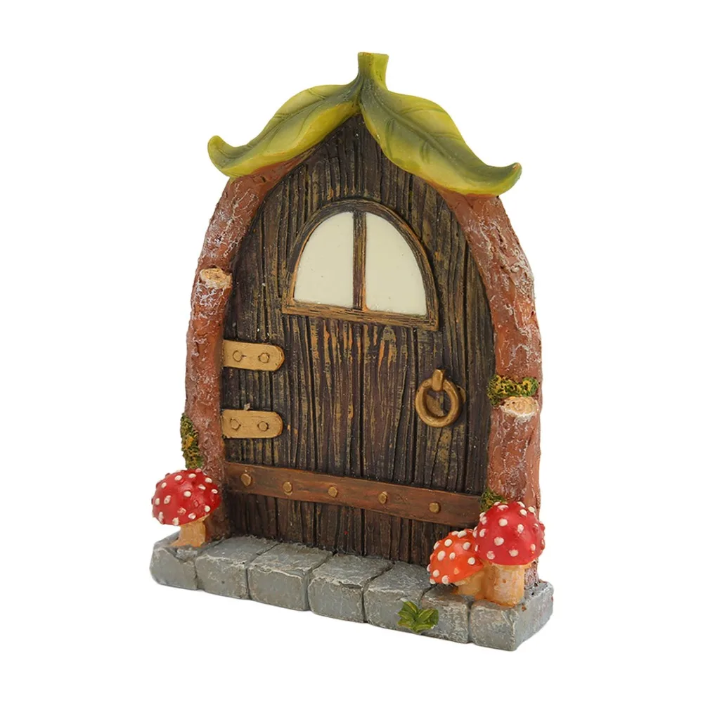 Frost Protection Fairy Door Resin Glow In The Dark Glowing Mushroom Miniature Fairy House Kit Outdoor Garden