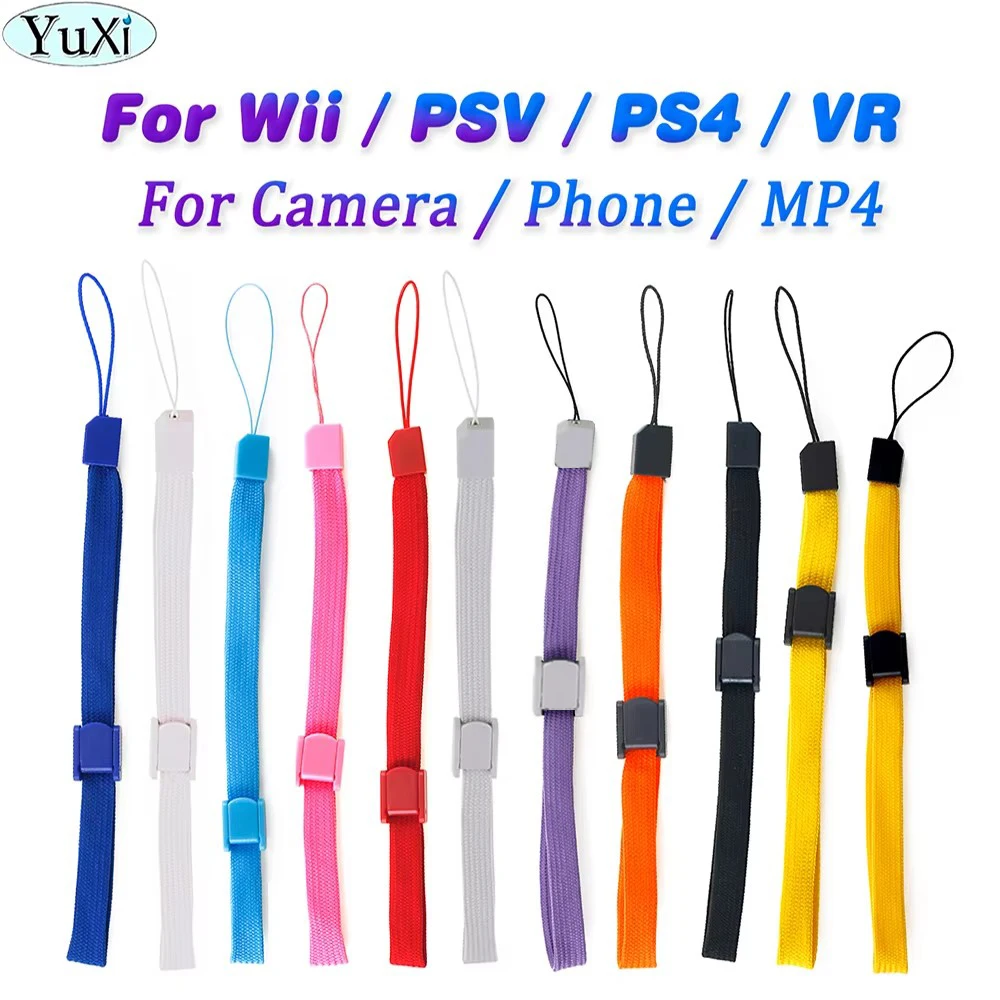 1piece Wrist Hand Strap For Phone Camera USB Strap Lanyard Rope Colorful Hand Strap For Wii U PSV PSP PS4 Switch GBC Gamepad