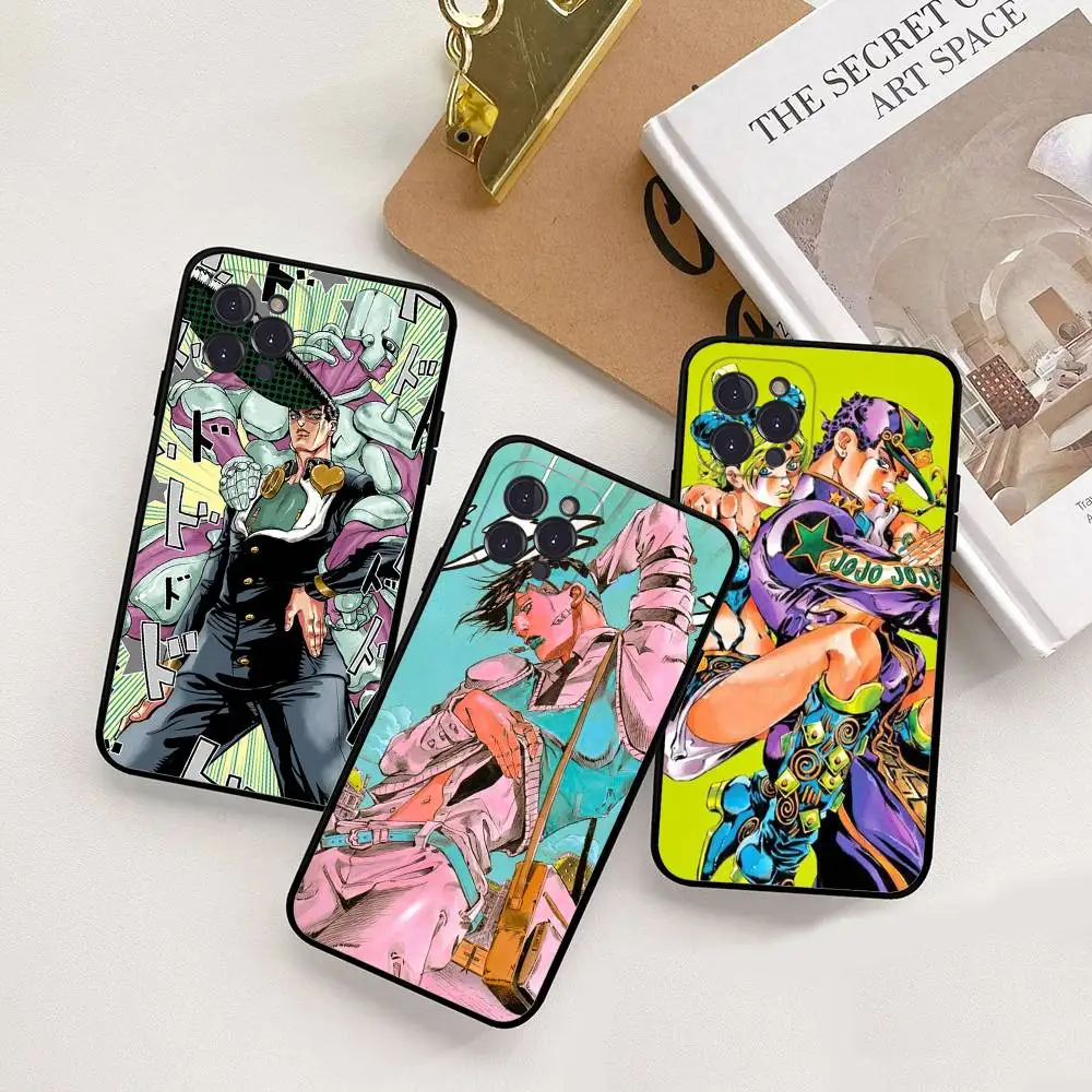 

1pc Classic Vintage Anime JoJo Phone Case For IPhone 11 12 13 14 15 16 Pro Plus X XS MAX Matte Bumper Shockproof Cover