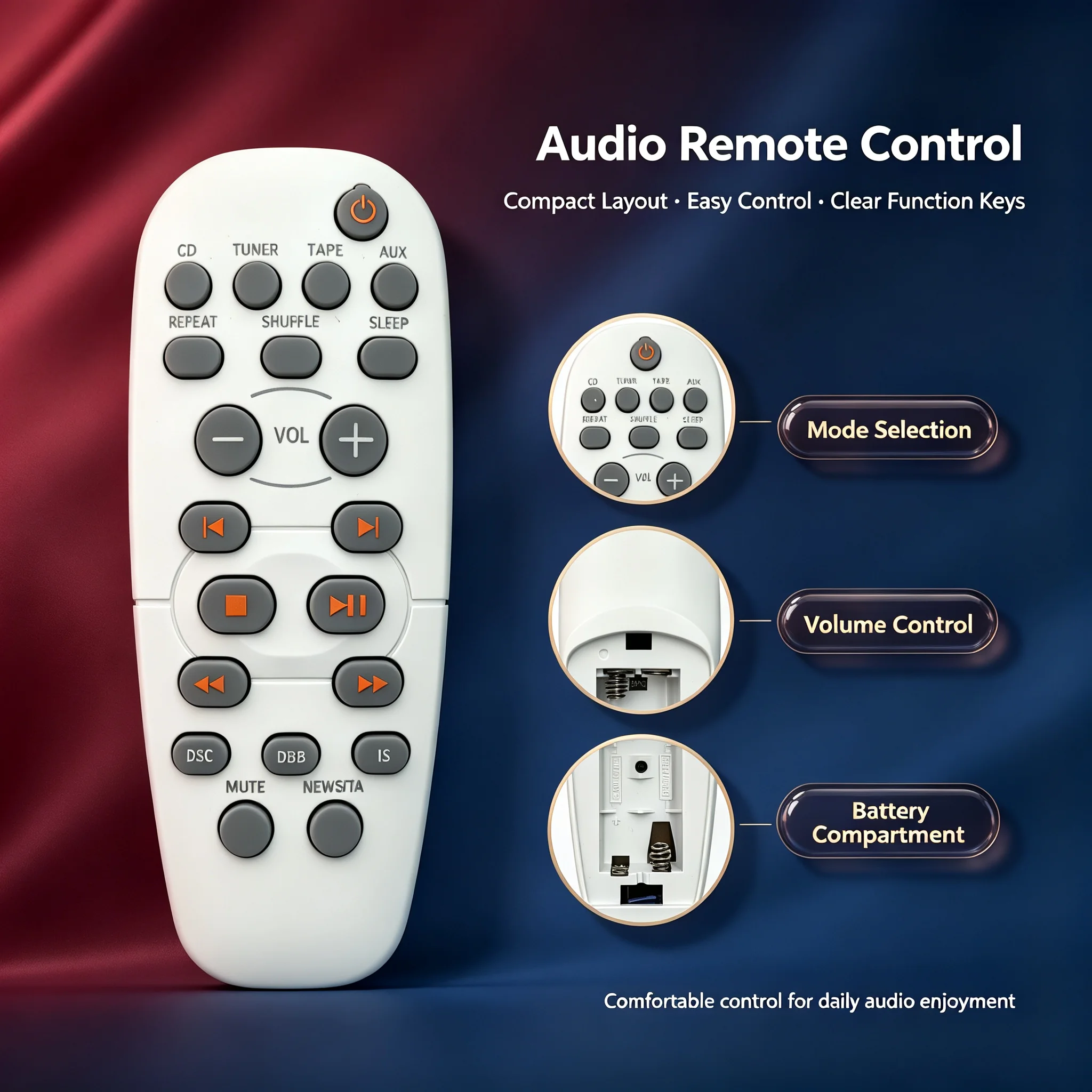 Remote Control 3140 118 51011 For Philips 314011851010 MC-200 Micro System