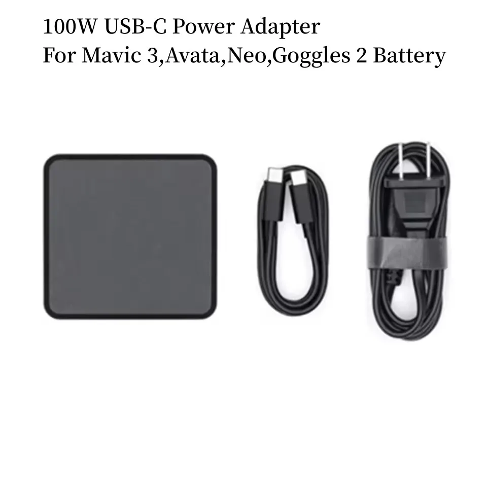 

New 100W USB-C Power Adapter For Mavic 3/Avata/Neo/Goggles 2 Battery