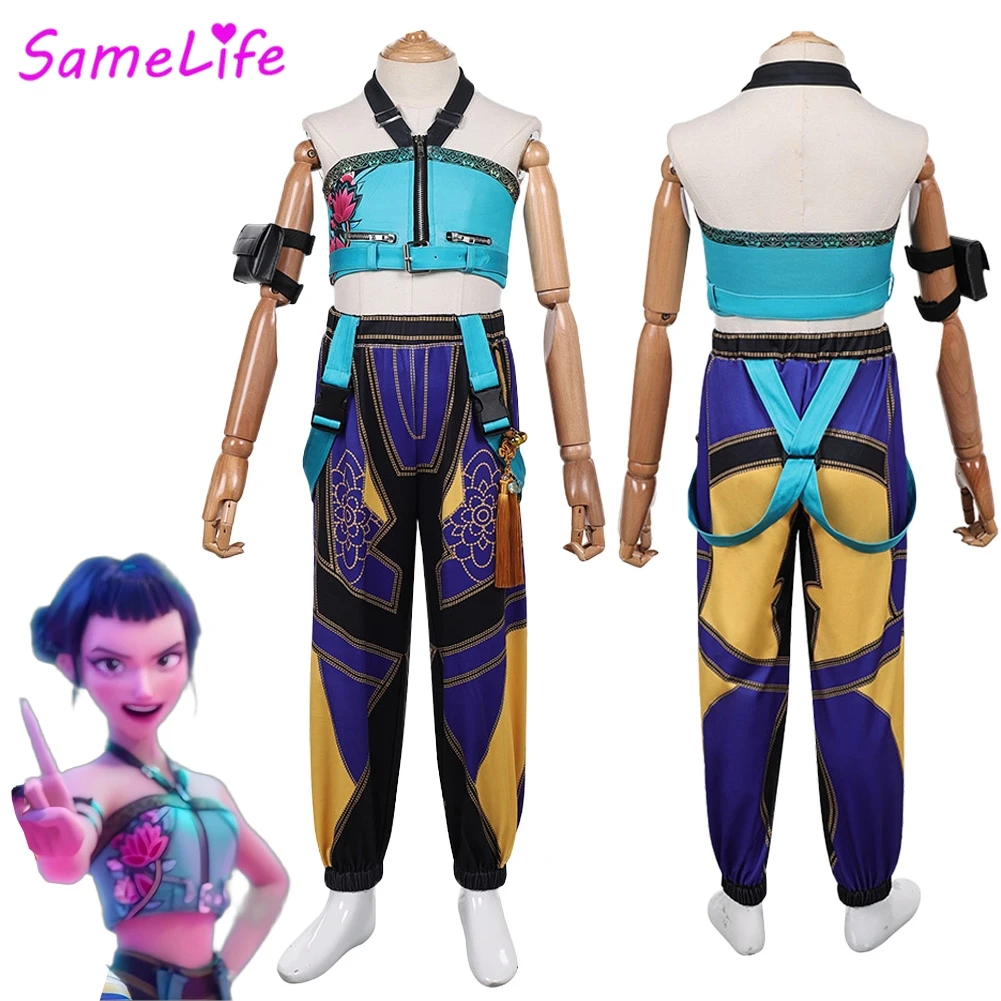 

Demon Hunter of KPop Zoey Cosplay Fantasy Girls Clothing 2025 Cartoon Costume Disguise Teen 6 to 14 Years Roleplay Party Outfits