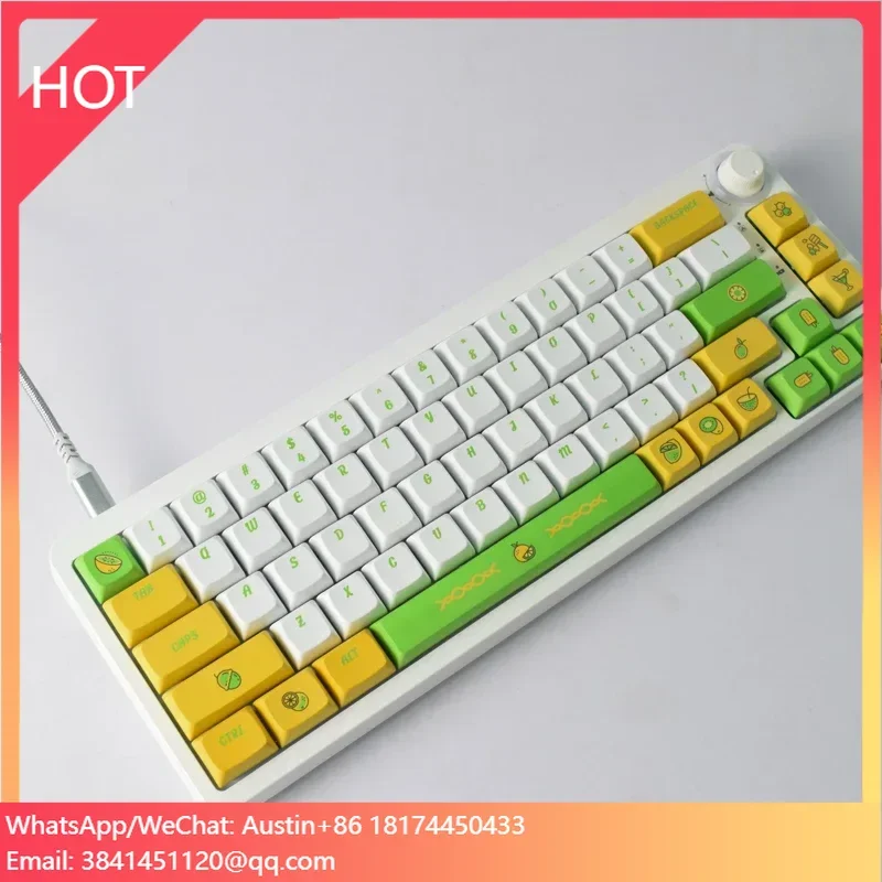 DIY Moded AF670 BT5.0 2.4Ghz Wireless Keyboard RGB Gaming Mechanical Keyboard With Knob Volume