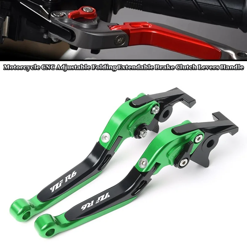 

Motorcycle CNC Adjustable Folding Extendable Brake Clutch Levers Handle For YAMAHA YZFR6 YZF-R6 1999-2004 2003 2002 2001 2000