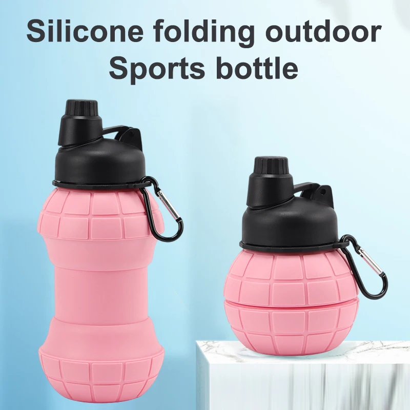 Fold Water Bottle Camping Cups New Design Grenade Shape Water Cup With Lid For Fitness Camping Outdoor Sports