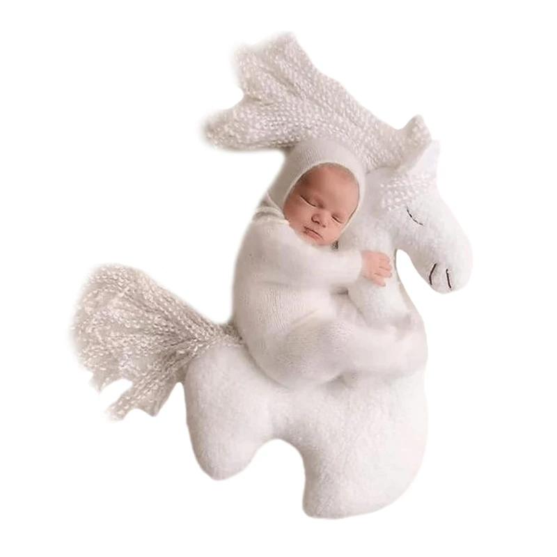 

G2TC одиночная рогатая подушка лошадей новорожденных. Фотография для детской фотографии