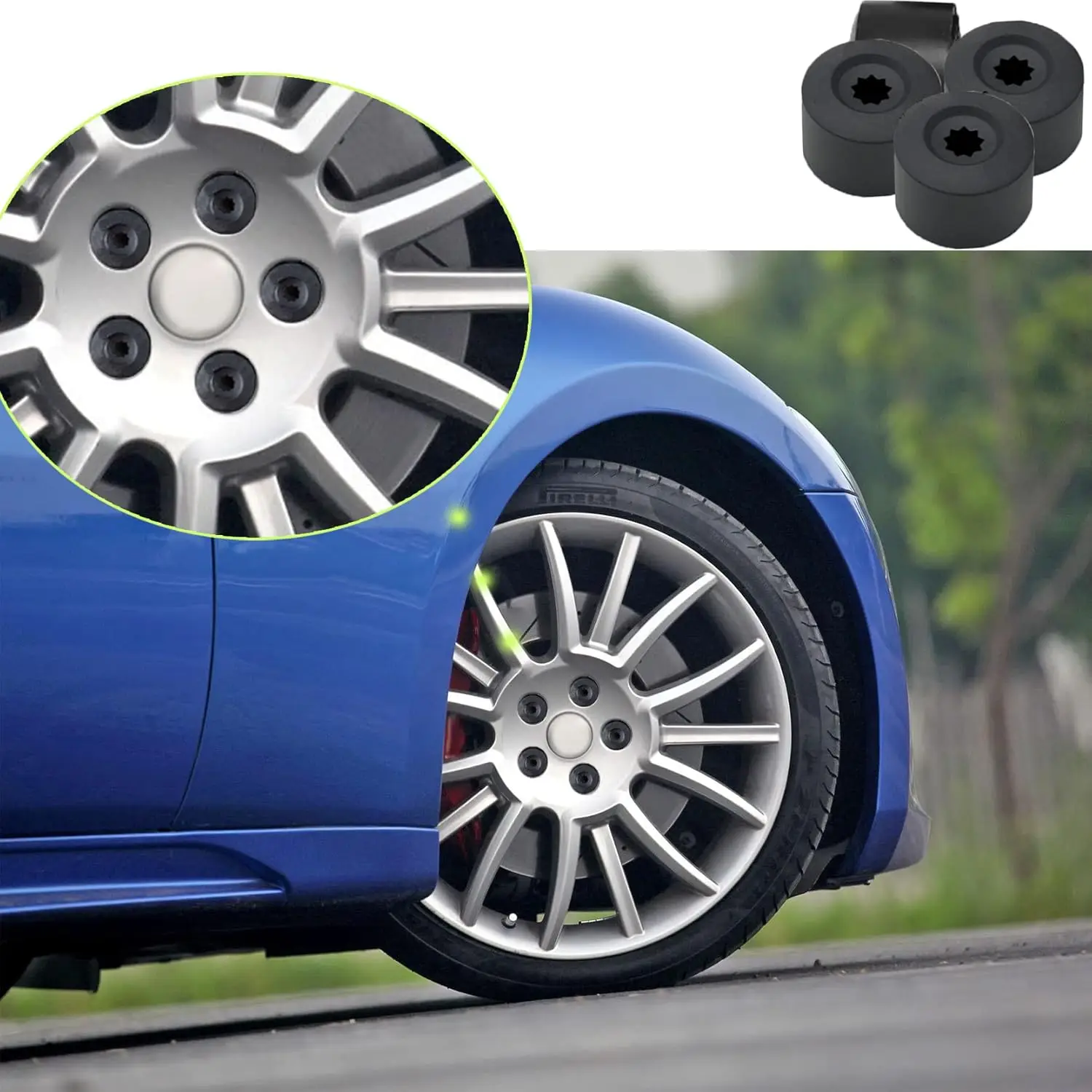 20Pcs Car Wheel Cover Hub Nut Bolt Covers Cap 17mm Auto Tyre Screws Exterior Protection Accessories for Golf MK4