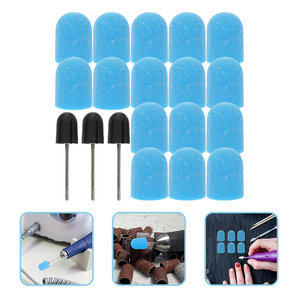 

1 Set Of Portable Sanding Caps Durable Manicure Polishing Covers With Grinding Heads For Art Salon Tools Replacement Sanding Cap