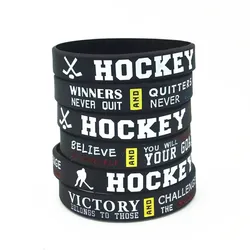3pcs hockey win victory believe hockey rubber bracelet silicone wristband