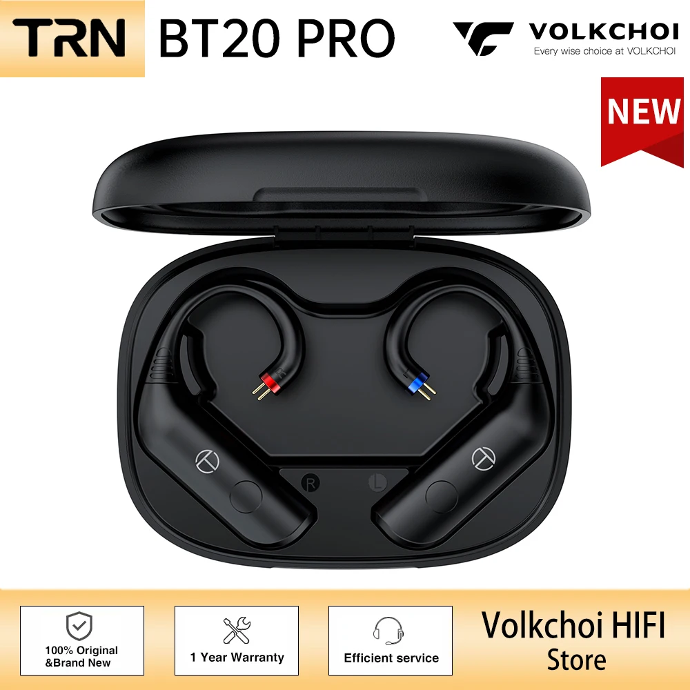 TRN BT20 Pro Wireless Earphones Cable, Wireless Bluetooth 5.3 2pin / MMCX Connector Plug Ear Hook, For HIFI Earphone