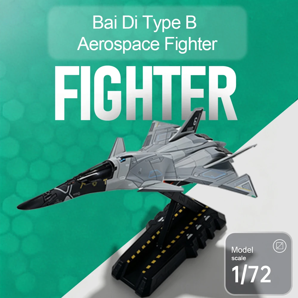 

1:72 Scale BaiDi Type B Aerospace Fighter Aircraft Model Toy Movable Parts Alloy Diecast Miniature Models Hobby Collections