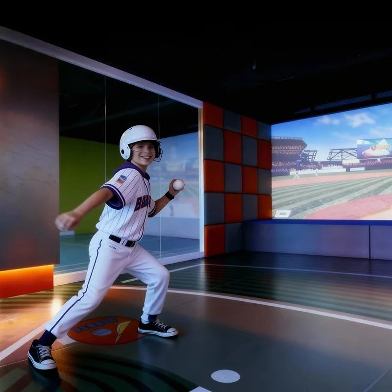 AR Projection Baseball Simulator, Indoor Sports Interactive Game, Smart Baseball Training System