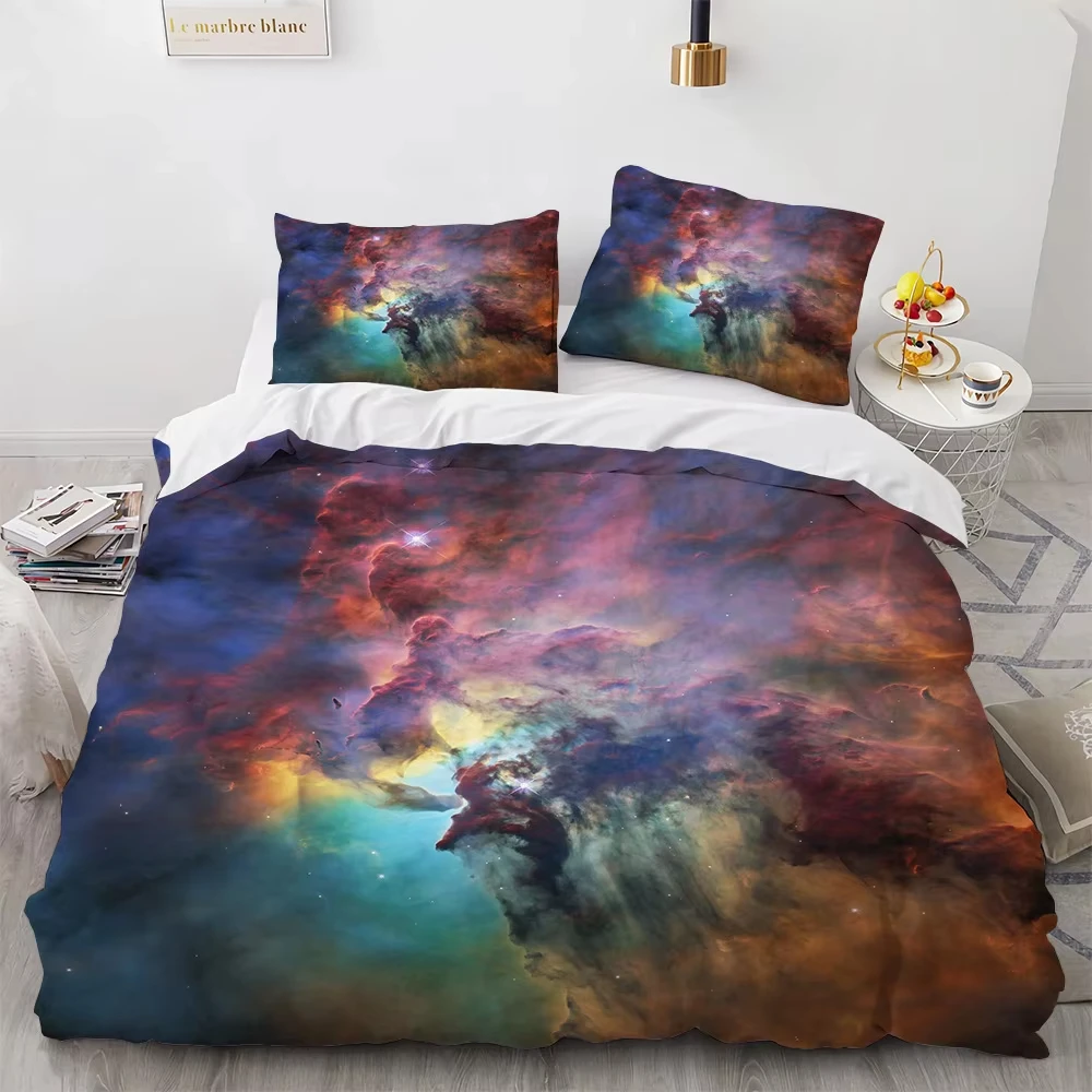 Universe Planet Duvet Cover Full King Size Outer Space Galaxy Bedding Set Astronomy Comforter Cover for Teens Adults Bedroom