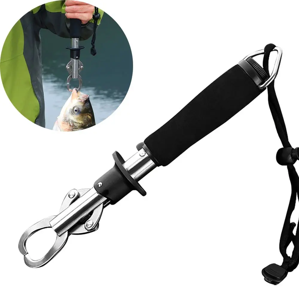 

Fish Controllers Fish Lip Grip Tools Fish Gripper Fishing Plier Portable Trigger Tackle Grabber with Scales