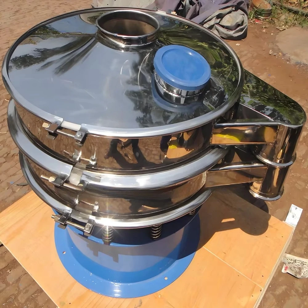 Flour Sieving Machine Sanitary Design Rotary Vibrating Screen for Food  Industries