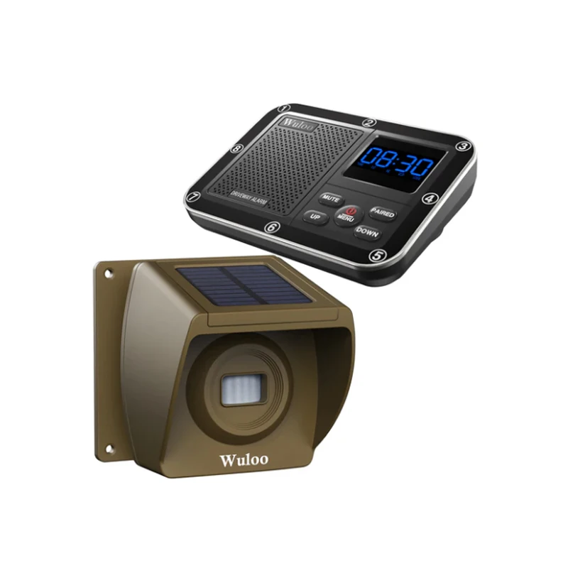 

Long - Range Wireless Solar - Charged Motion Sensor Alarm For Home Security Driveway And Garage Alert