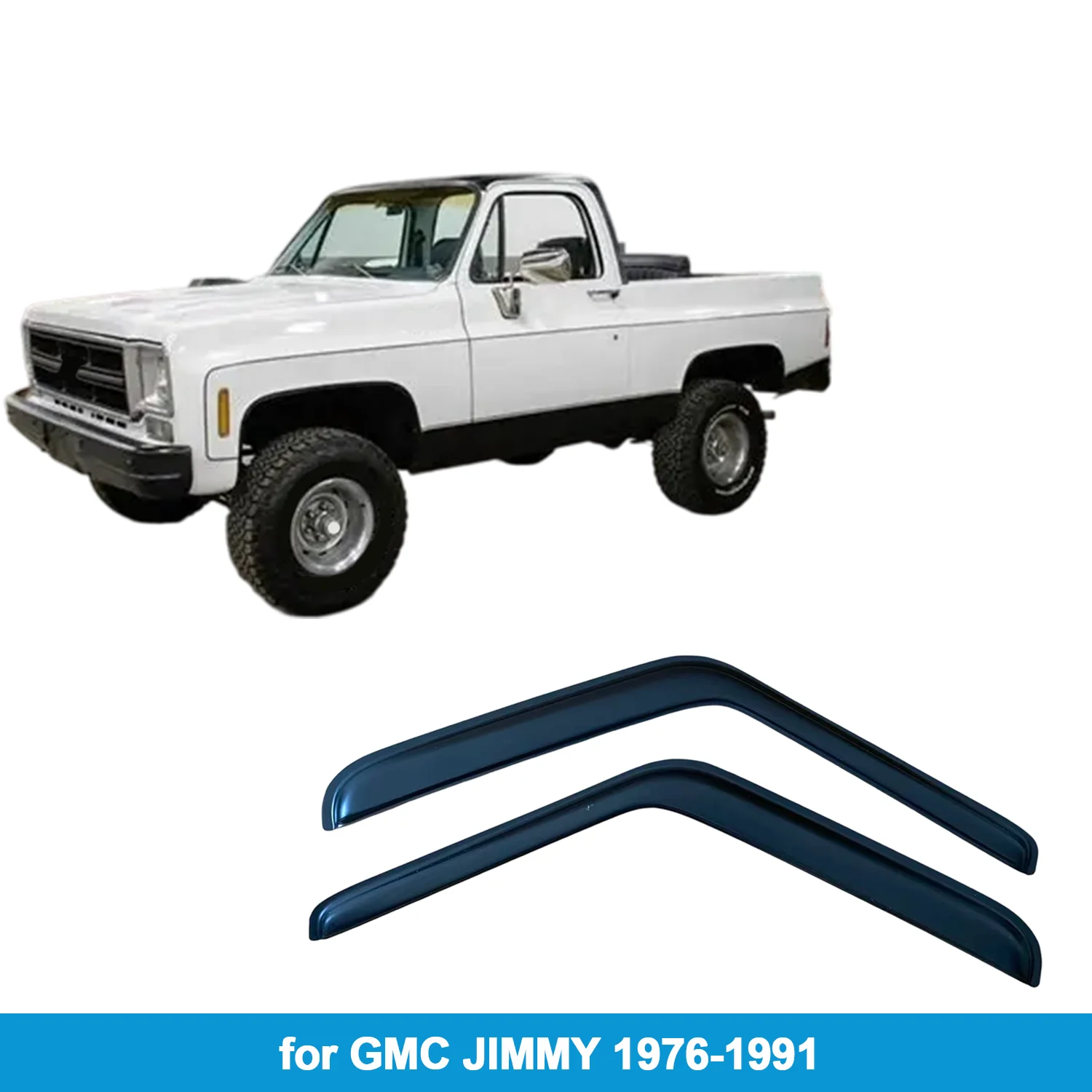 

Оконный козырек для GMC JIMMY 1976-1991, защита от дождя, боковой дефлектор, защита от атмосферных воздействий, лента для наружного крепления