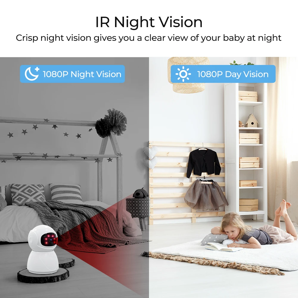 Tuya Smart 1080P FHD CCTV Camera Camera AI Auto Tracking PIR Motion Human Detection Camera Two Way Voice Indoor Home Security