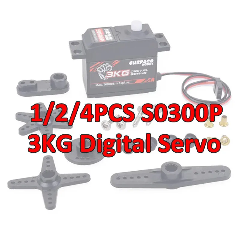 

Surpass Hobby S0300P 3KG Digital Servo Large Torque RC Servo Motor for 1/12 1/10 RC Car Plane Robot Boat Wltoys HSP TRX4 Scx10