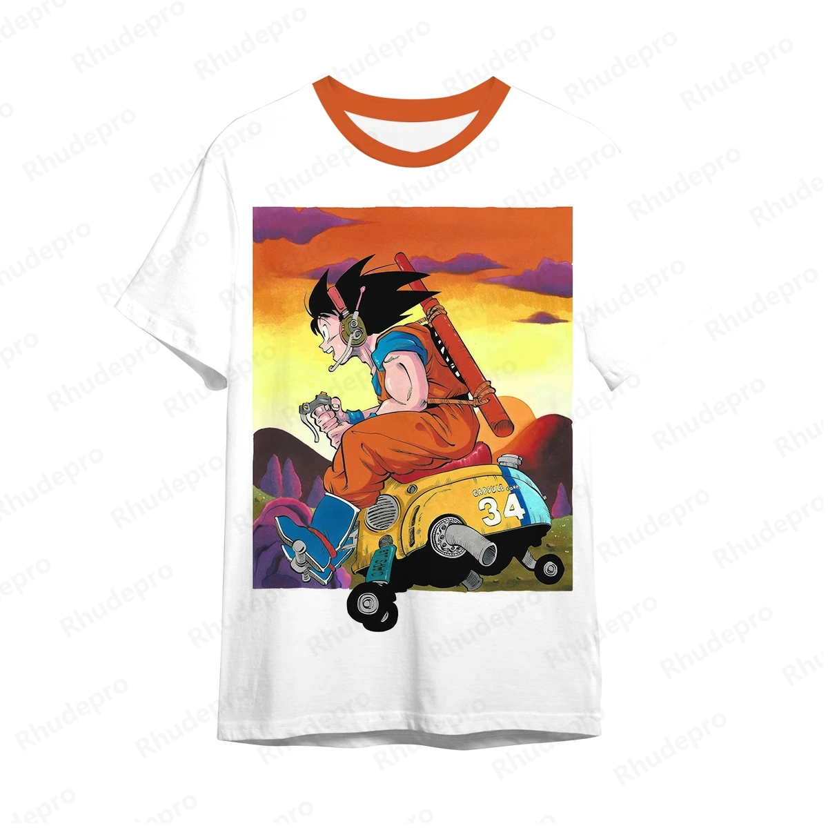 Goku camisetas estampadas para homens, tops de ginástica Dragon Ball Anime, roupas infantis Hip Hop, valorant Y2K, alta qualidade, 5XL, 2024