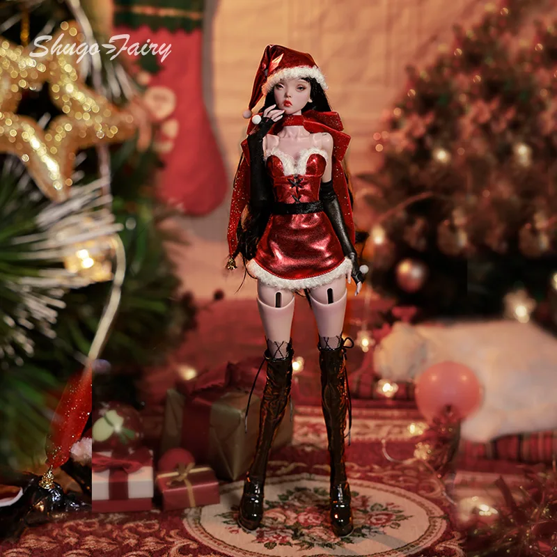 Phyllis Doll BJD 1/4 Special Resin Doll Red Festive Christmas Girl Model Doll Movable Joints Fullset Professional Dolls