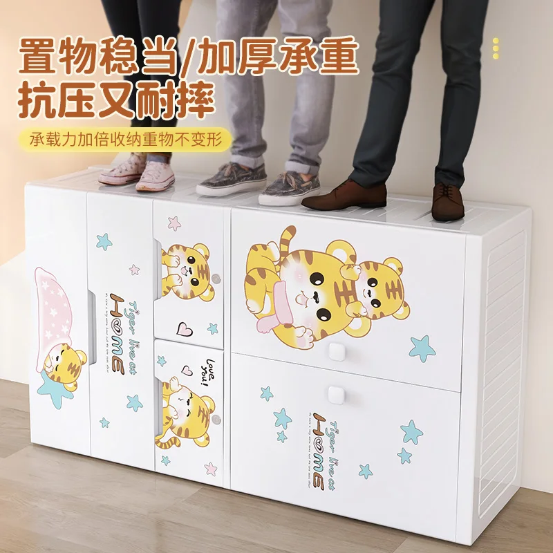 78 wide thickened plastic drawer storage cabinet, baby children\'s wardrobe, toys, multi-layer storage cabinet, chest of drawers