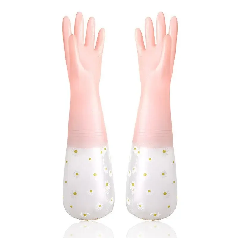 Waterproof Housework Cleaning Gloves Kitchen Cleaning Latex Household Dishwashing Laundry Gloves Wear Resistant Rubber Gloves image 6
