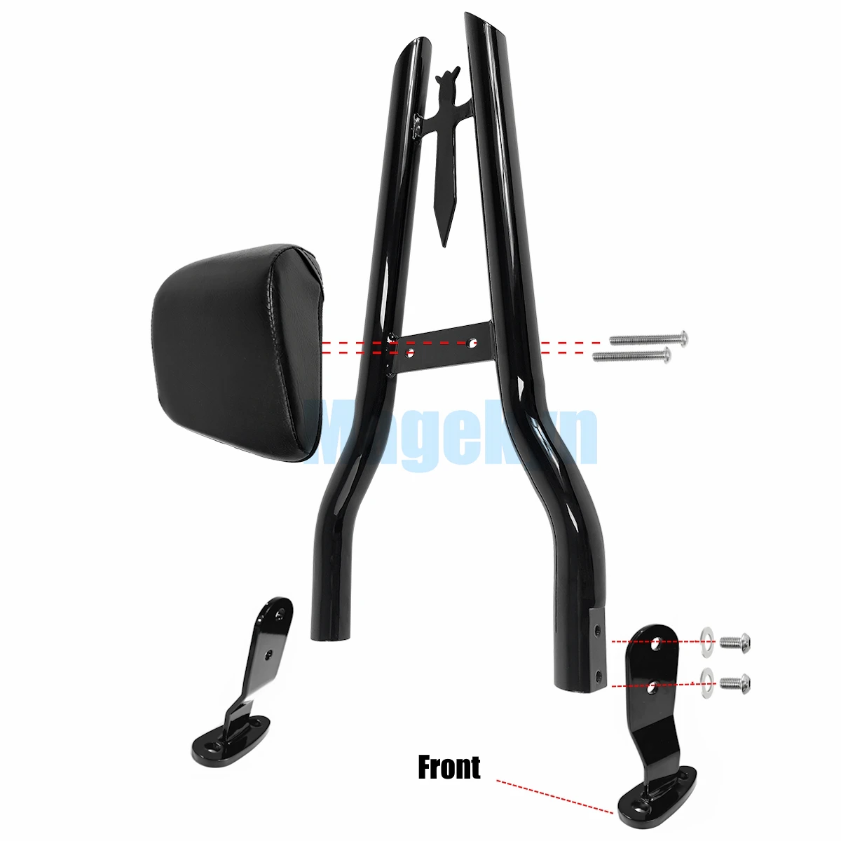Motorcycle Rear Backrest Passenger Sissy Bar for Harley Davidson TRIKE FLRT Freewheeler Road Glide 3 2015-2026 view 6