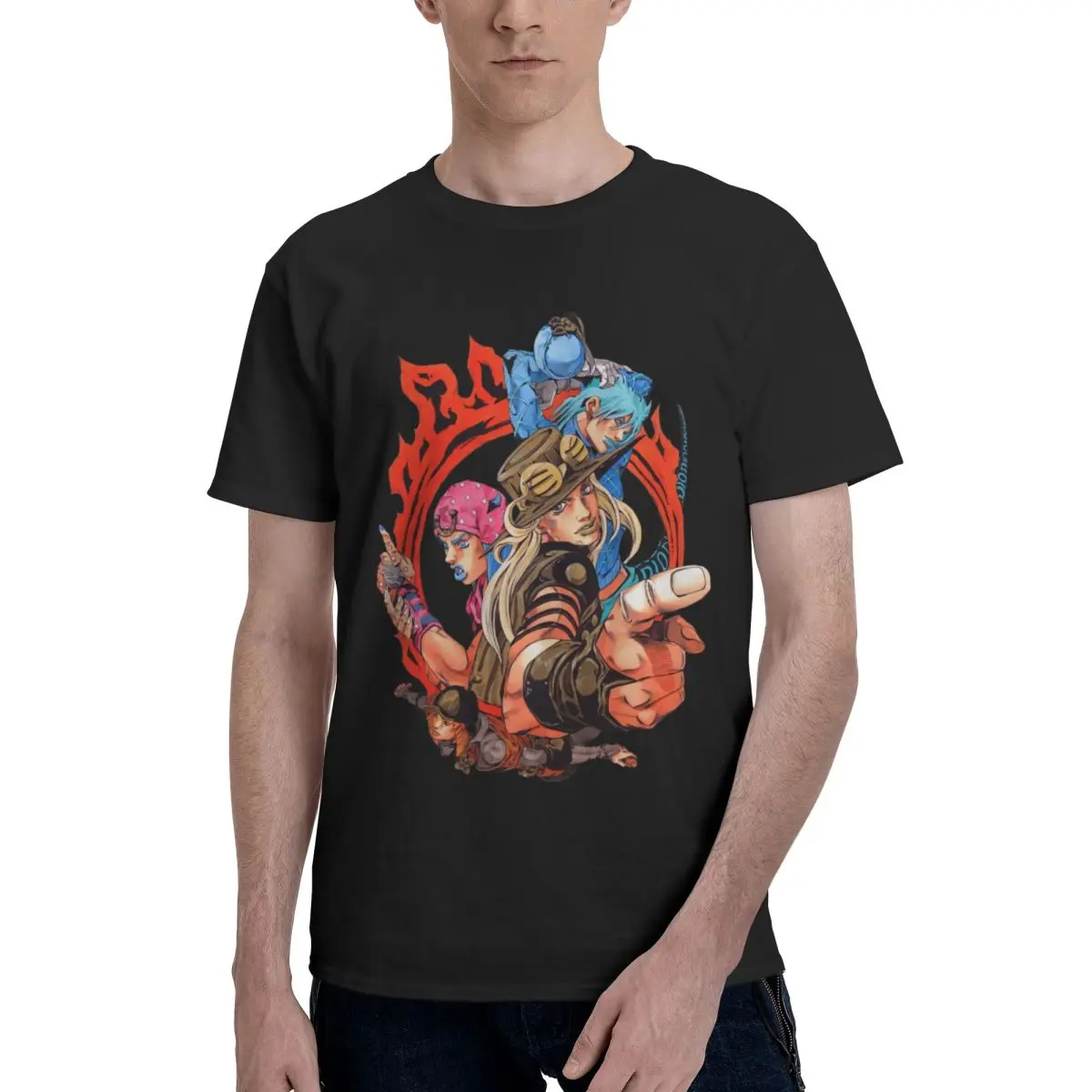 JoJo Bizarre Adventure Gyro Zeppeli Awesome T Shirts Graphic Y2K Gifts Cotton Men Women Tshirt Clothing