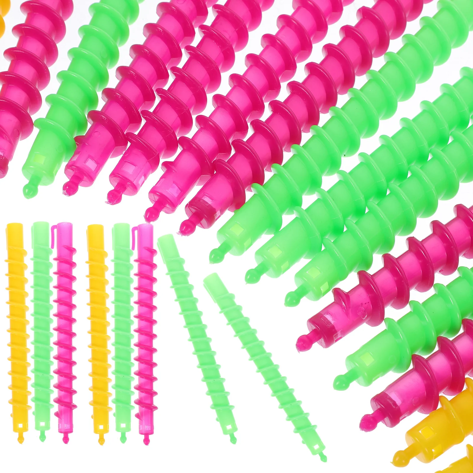 

100pcs Perm Rods Spiral Curling Hairdressing Tools Abs Material Styling Rods For Women Long Hair Home Salon Use