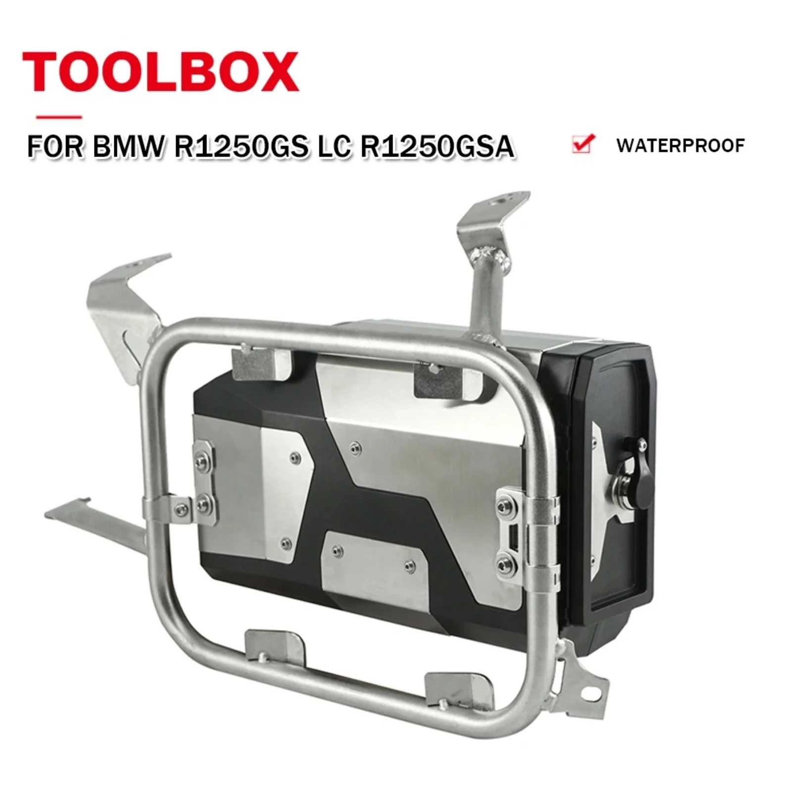 Motorcycle 4.2 Liters Toolbox Left Side Bracket Aluminum Box For BMW R1250GS LC ADV GS R1250 Adventure R1250GSA 2018-2022 2023