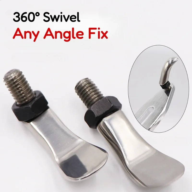 

2Pcs 360 Degree Steering Conversion Head Stainless Steel Universal Horn for Car Body Paintless Dent Repair Rods Tool