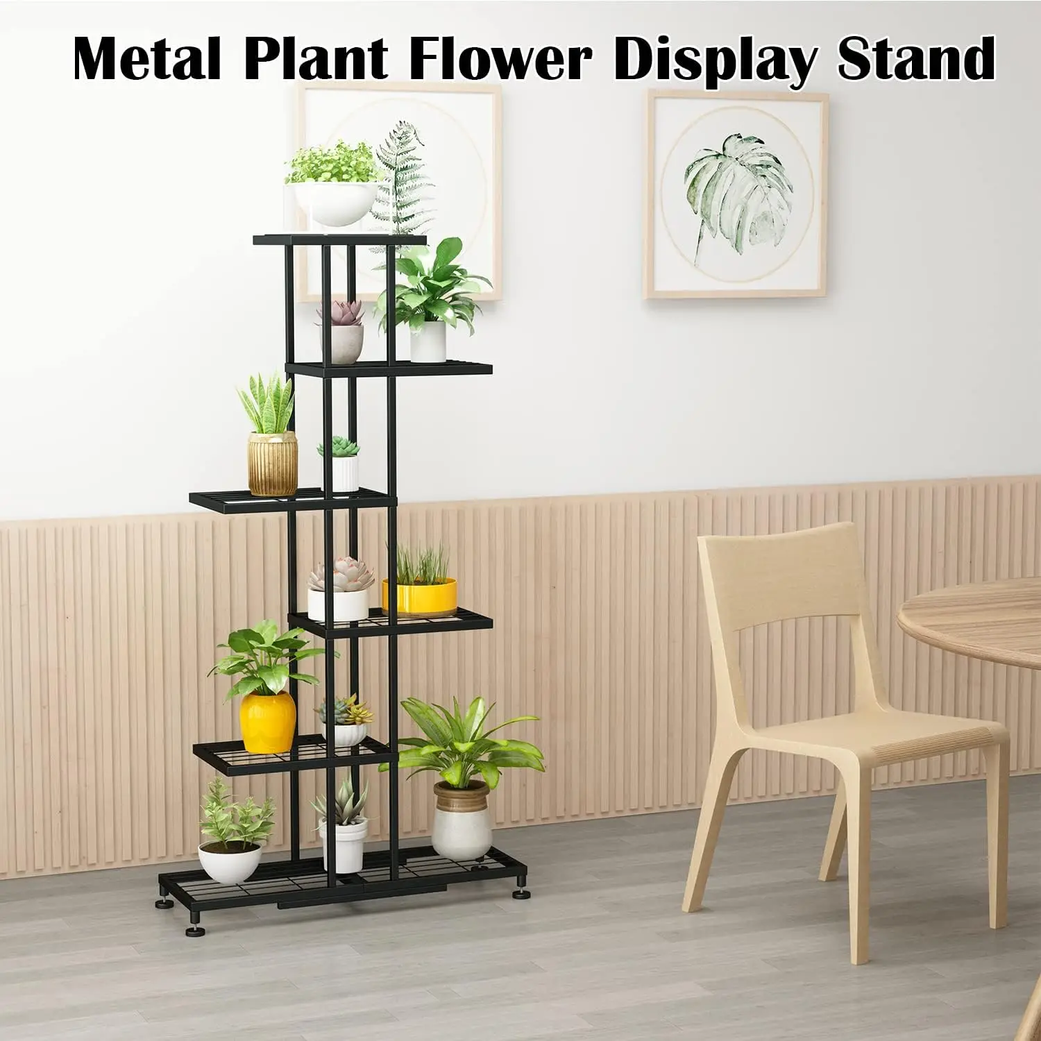 6 Tier 12 Potted, Upgrade Multiple Plant Rack Shelf Organizer, Indoor Planter Display Shelving Unit for Patio Garden Corner