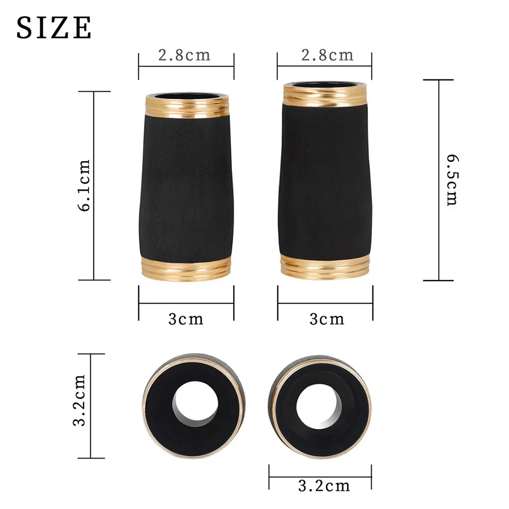 Ebonite Clarinet Barrel Joint Tube Bakelite Adjusting Tube 2‑Pack Wind Instrument Replacement Parts for Clarinet Repair Project