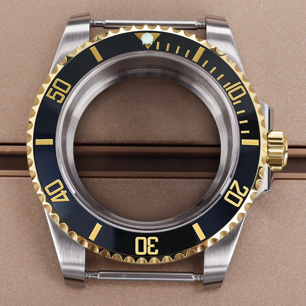 

40mm NH35 Watch Case Sapphire Glass For SUB GMT NH35 NH36 NH34 NH38 4R36 Miyota8215 Eta 2824 Movement 200M Waterproof Diver Case
