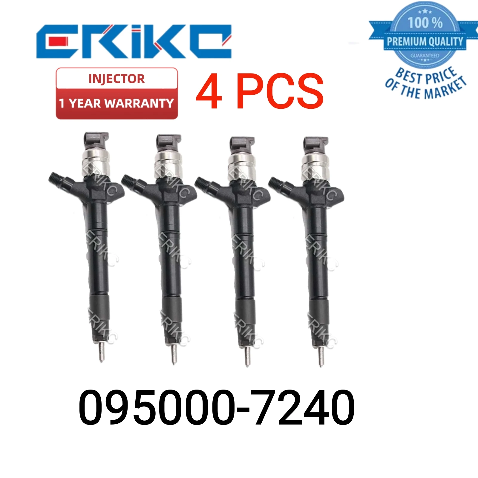 4 PCS 095000-724# Fuel Injector 095000-7240 Original Common Rail Injector for Toyota