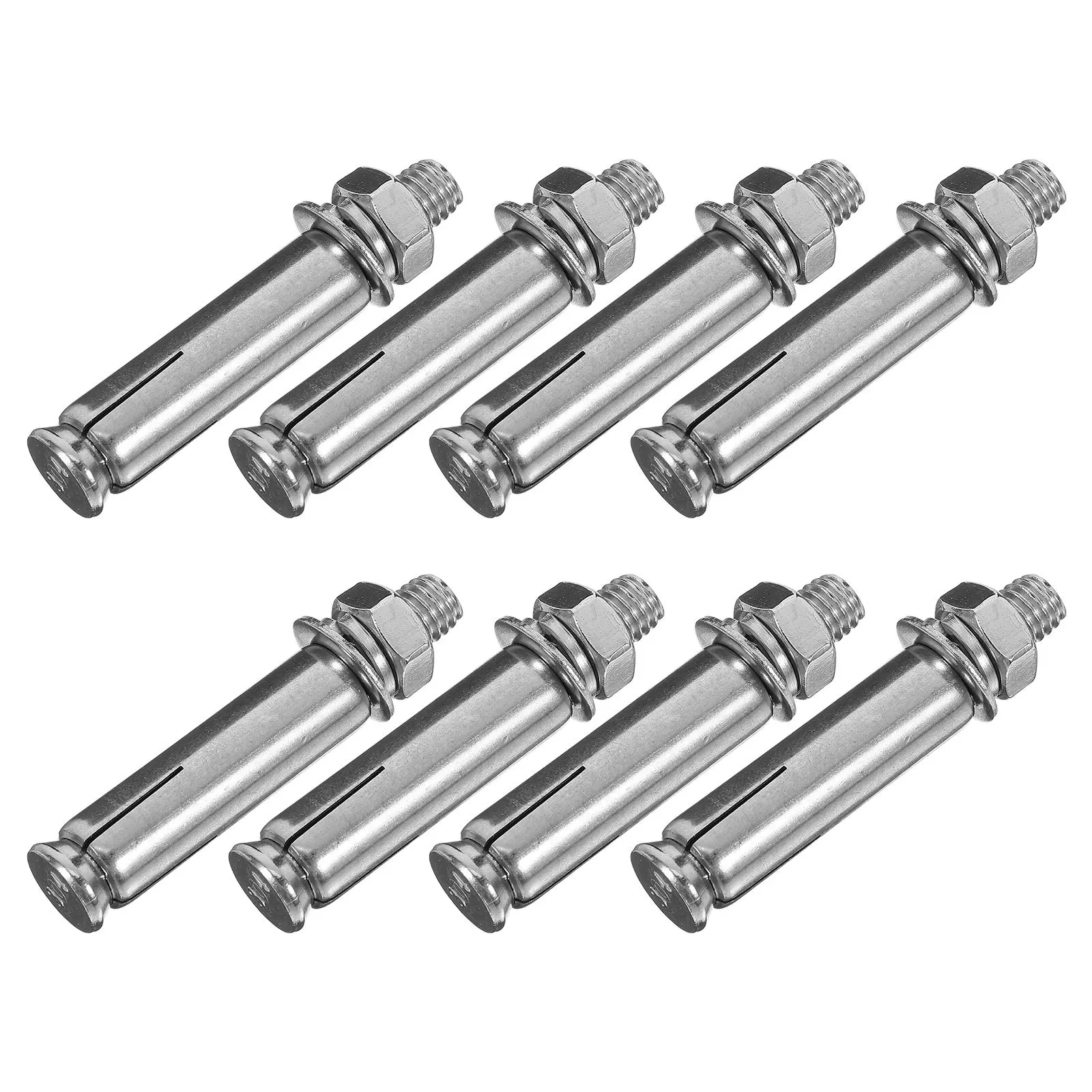 

8Pcs Stainless Steel Expansion Bolts M8 Concrete Wall Heavy Duty Fastening Screws Durable Secure Hold Expansion Screw Nuts