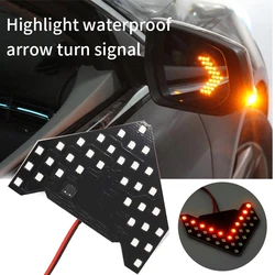 1x Car Styling LED Turn Signal Light Rear View Mirror Arrow Panels Indicator Light Rearview Mirror Signal bulb 33SMD Arrow Light