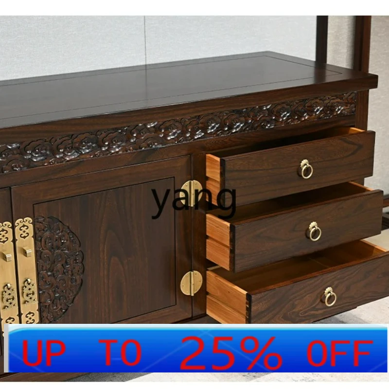 

LMM new Chinese all solid wood TV cabinet living room classical