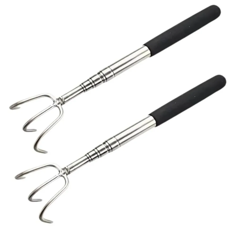 1pc/2pcs Retractable Telescopic Mushroom Picking Tool Compact Stainless Steel Pick Up Tool Long Hand Adjustable