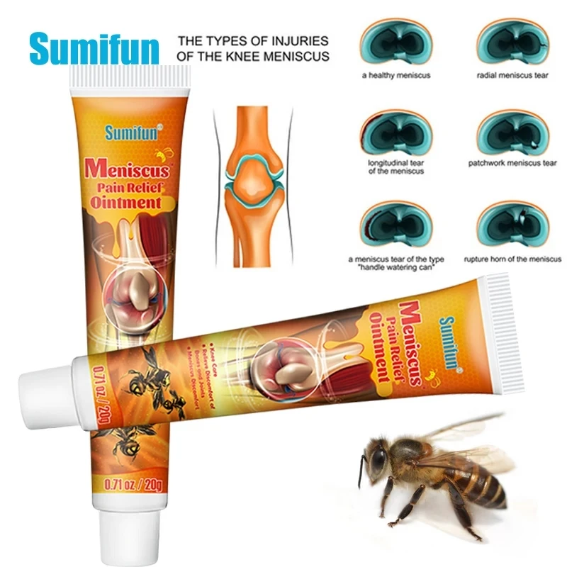 

20g Sumifun Bee Venom Knee Pain Relief Plaster Meniscus Injury Treatment Cream Bone Sprain Arthritis Ointment Joint Health Care