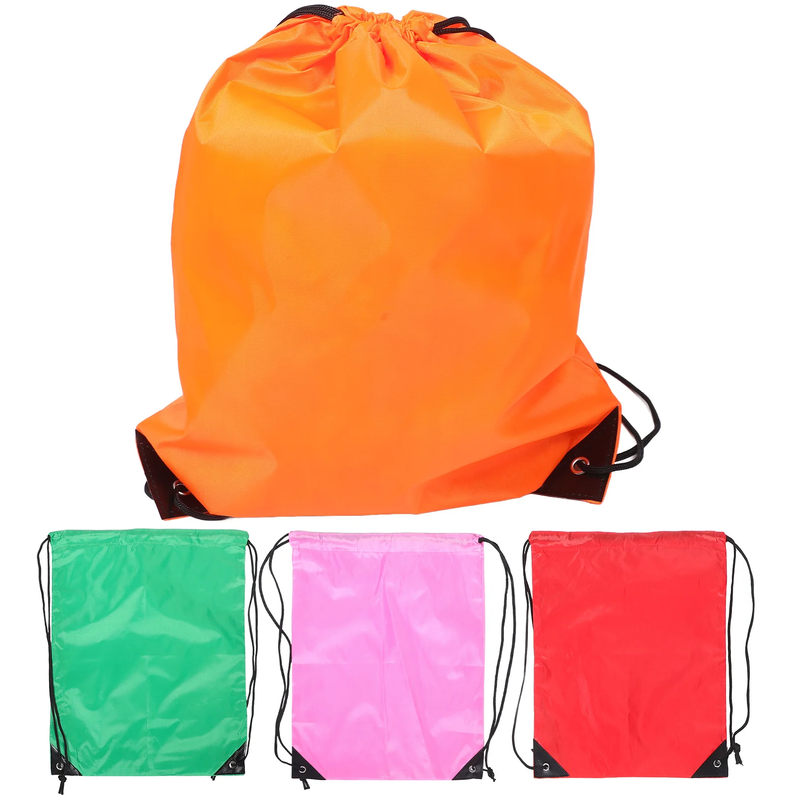 

4Pcs Outdoor Drawstring Backpack Foldable Polyester Sports Bag Adjustable Shoulder Straps Gym Travel Fitness Gym Drawstring Bags