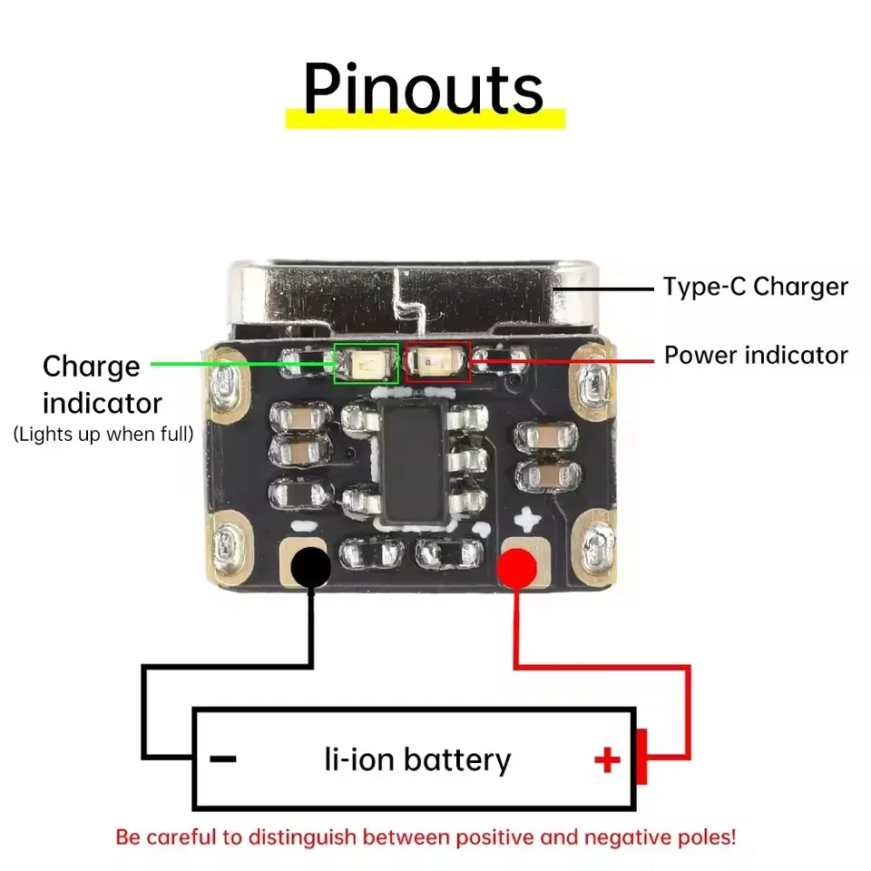 1-20Pcs Mini Type-C 3.7V 4.2V 18650 Lithium Battery Charger Board Charging Power Protection Module Constant Current Voltage image 5
