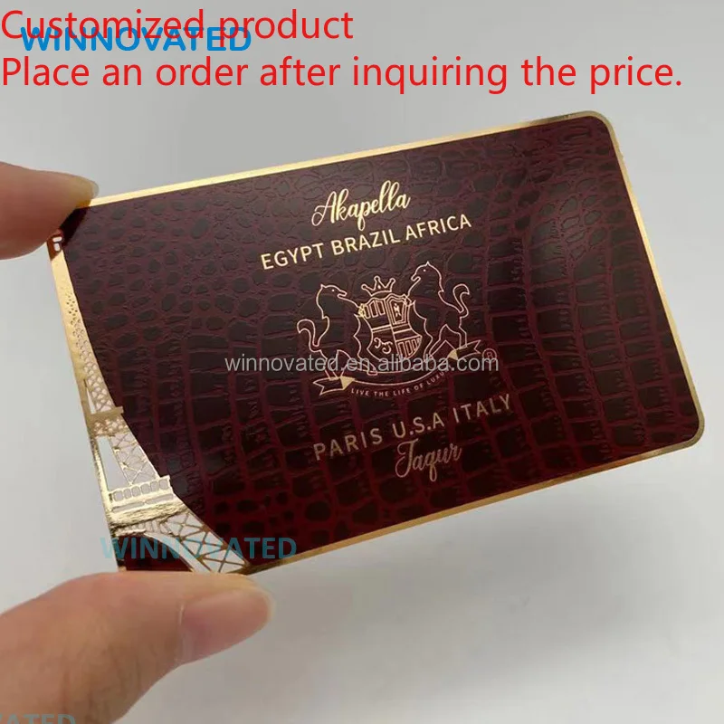 Customized product Custom Printing Name Loyalty Membership Metal Business Card