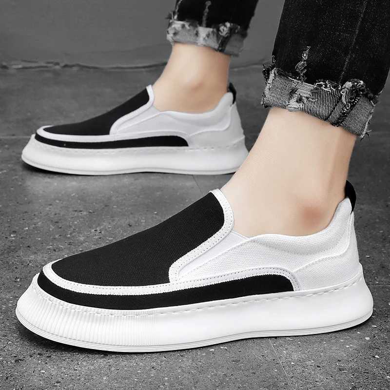 Chunky Shoes for Men Sneakers Spring Mixed Colors Slip-on Men Jogging Sports Shoes Comfortable Platform Fashion Men Sneakers