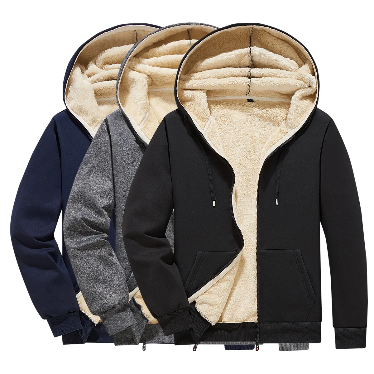 Outdoor Sports Fitness Running Comfortable Breathable Lamb Wool Jacket Fashionable Versatile Men's Aviator Jacket for Winter