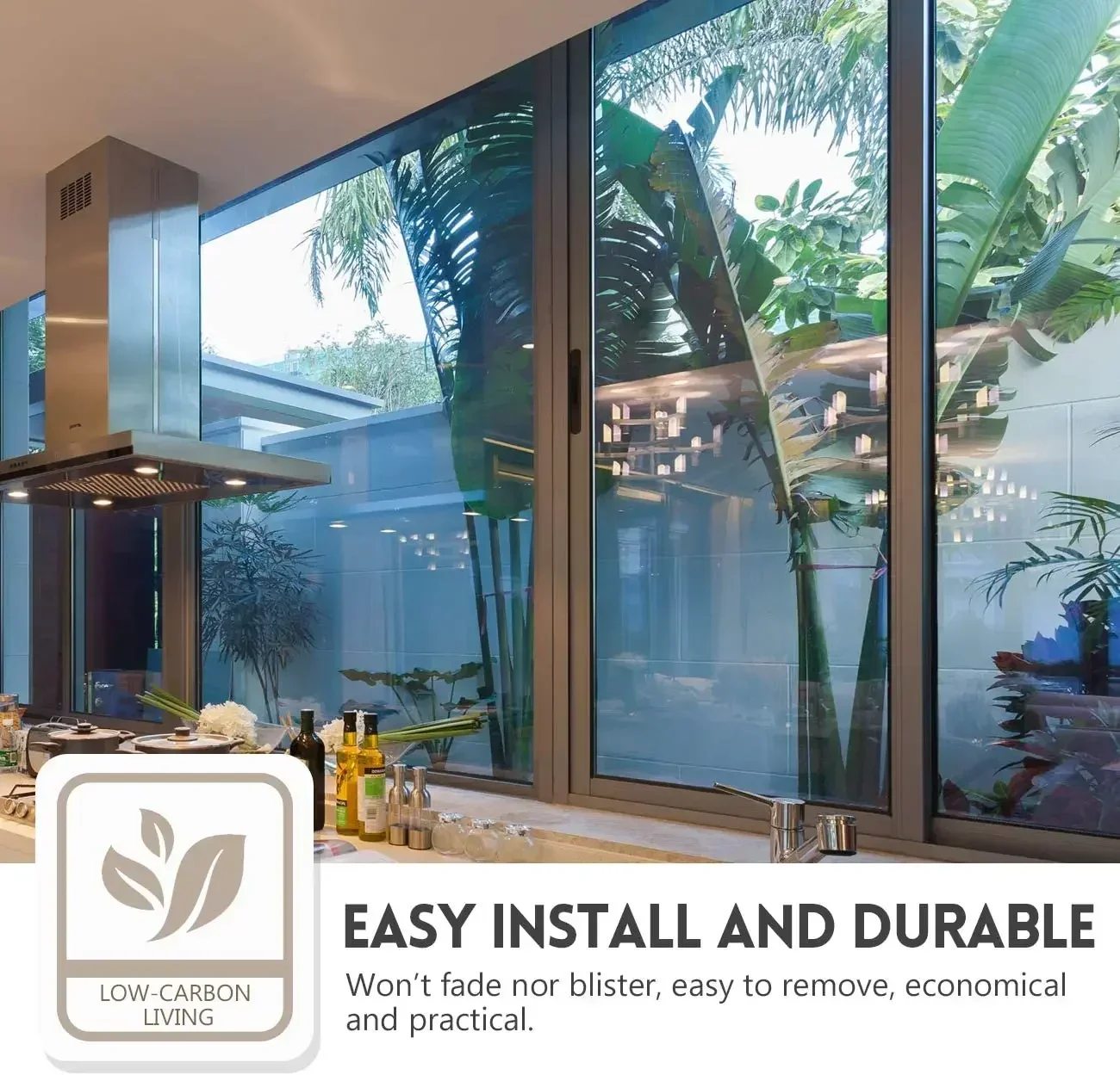 Window Film Privacy Vinyl Glass Window One Way Daytime Privacy Static Cling Blocking Anti UV Reflective Adhesive Vinyl for Car